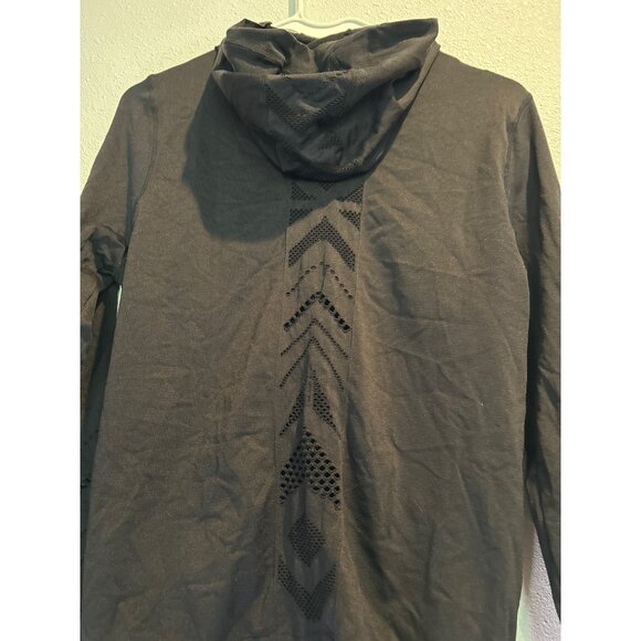 Marika Black Cut Out Asymmetrical Zip Hoddie Stretch - Picture 4 of 4